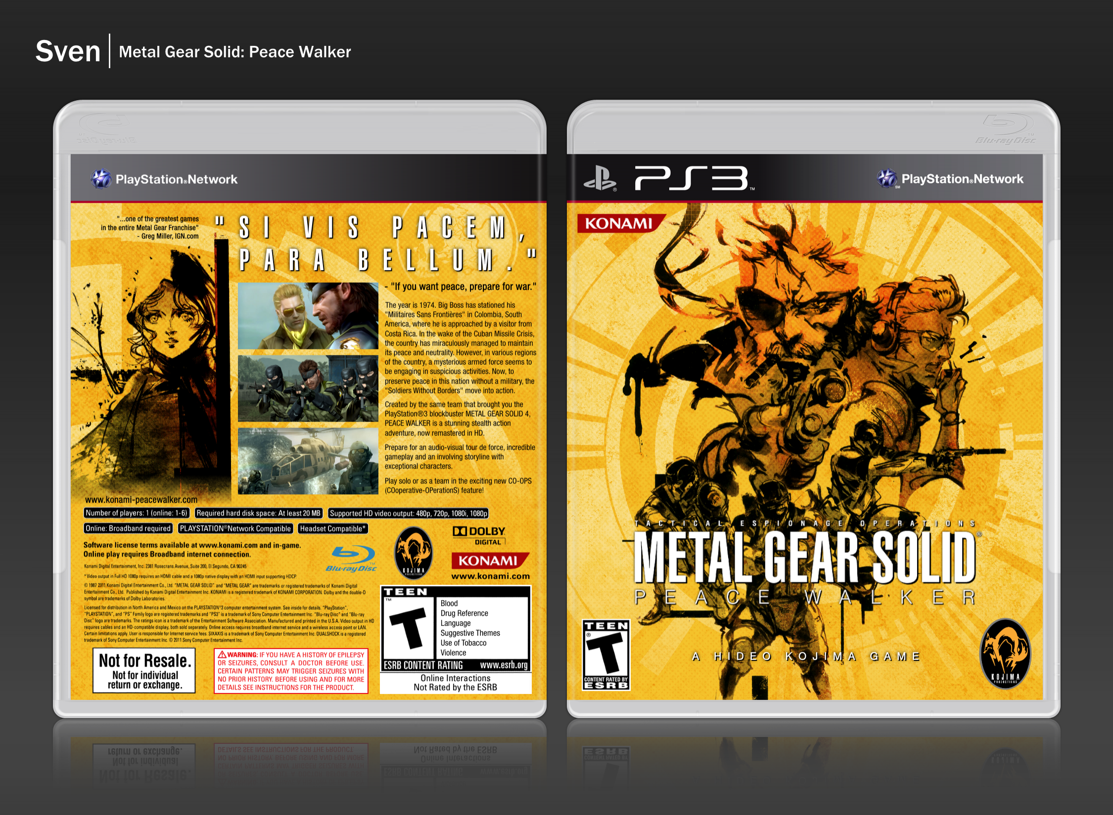 Metal Gear Solid: Peace Walker box cover