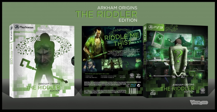 Batman: Arkham Origins - The Riddler Edition box art cover