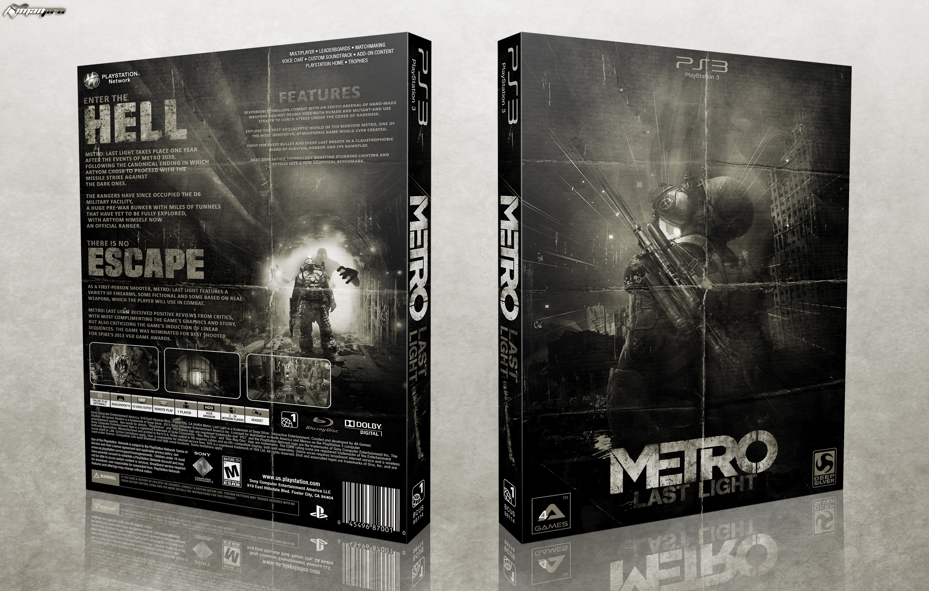 Viewing full size Metro Last Light box cover