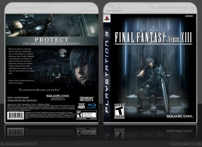 Final Fantasy Versus Xiii Playstation 3 Box Art Cover By Xxdunexx
