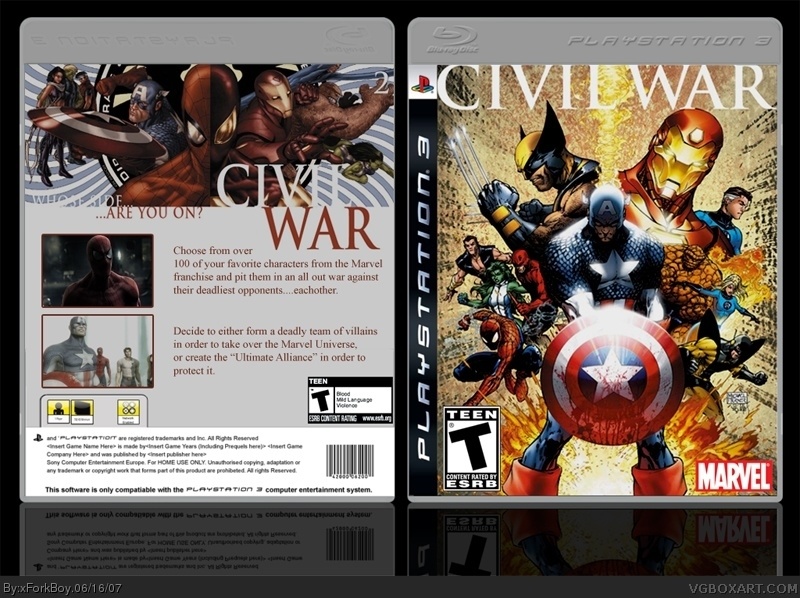 Marvel Civil War box cover