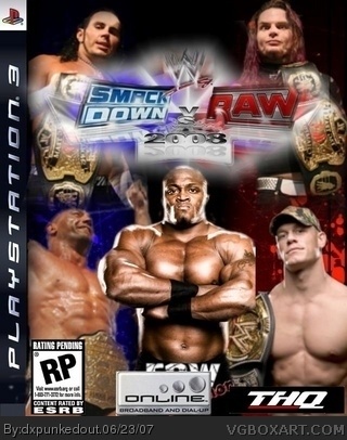 WWE SmackDown! vs RAW 2008 PlayStation 3 Box Art Cover by dxpunkedout