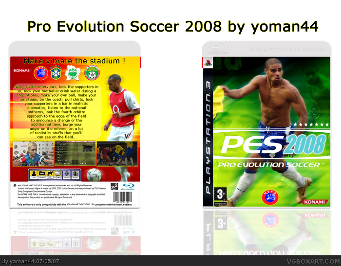 Pro Evolution Soccer 2008 box art cover