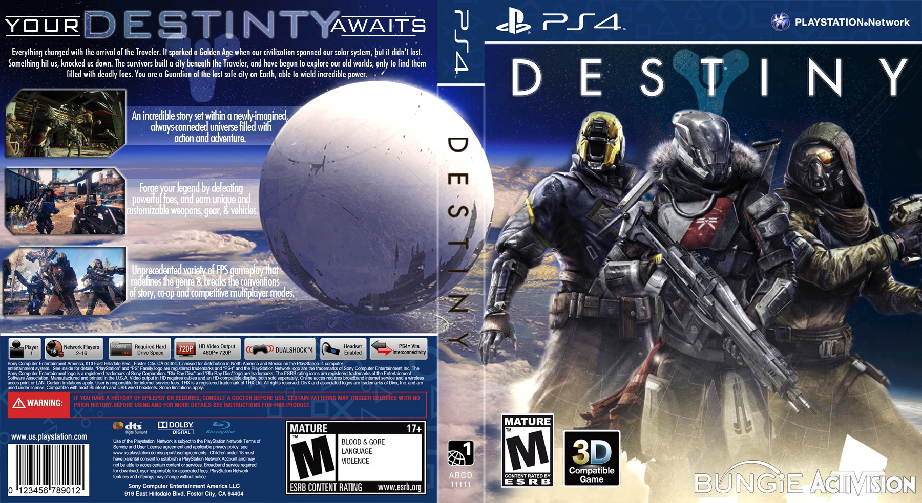 DESTINY PlayStation 4 Box Art Cover by Ultraviolet32x