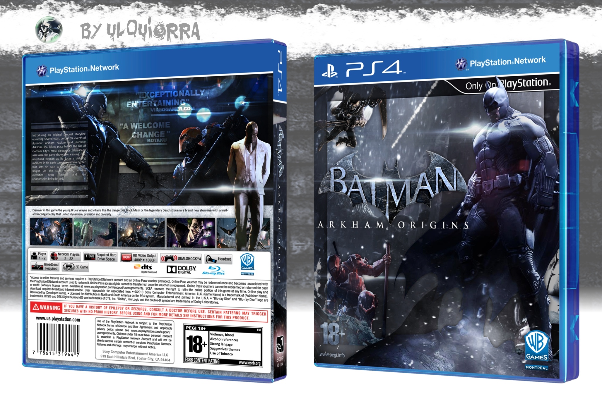 Viewing full size Batman: Arkham Origins box cover.