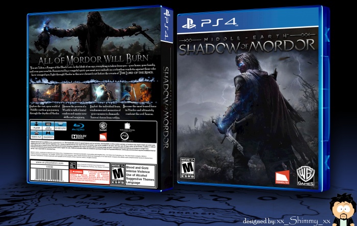 Middle-earth: Shadow of Mordor PlayStation 4 Box Art Cover by