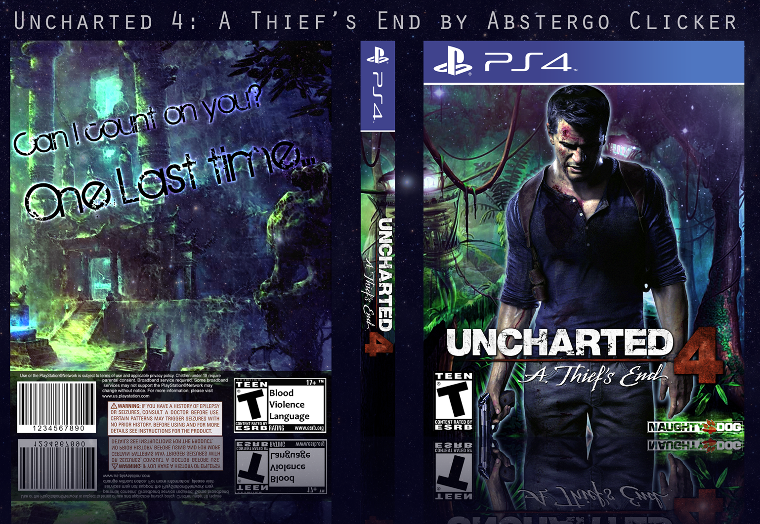 Jogo Uncharted A Thief's End 4 - Capa Papelão - Ps4 Original