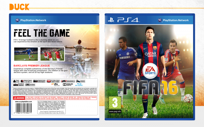 Fifa 16 Playstation 4 Box Art Cover By Duck