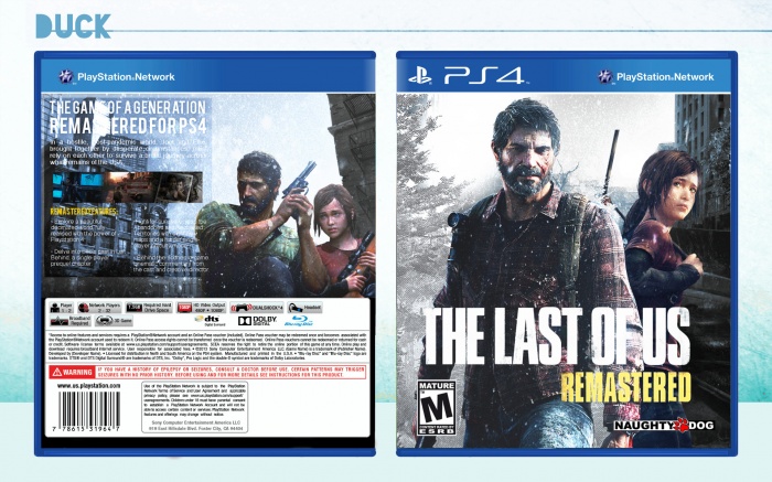 The Last Of Us Remastered Playstation 4 Box Art Cover By Duck