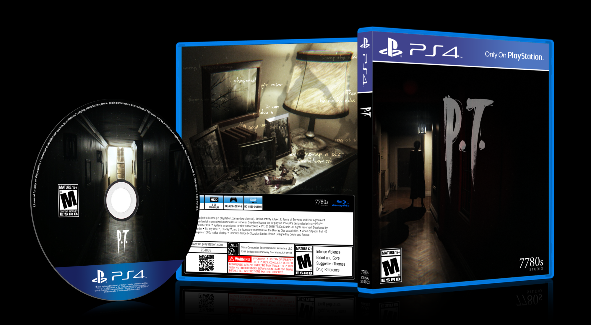 Silent Hills P.T. PlayStation 4 Box Art Cover by DeleteAndRepeat