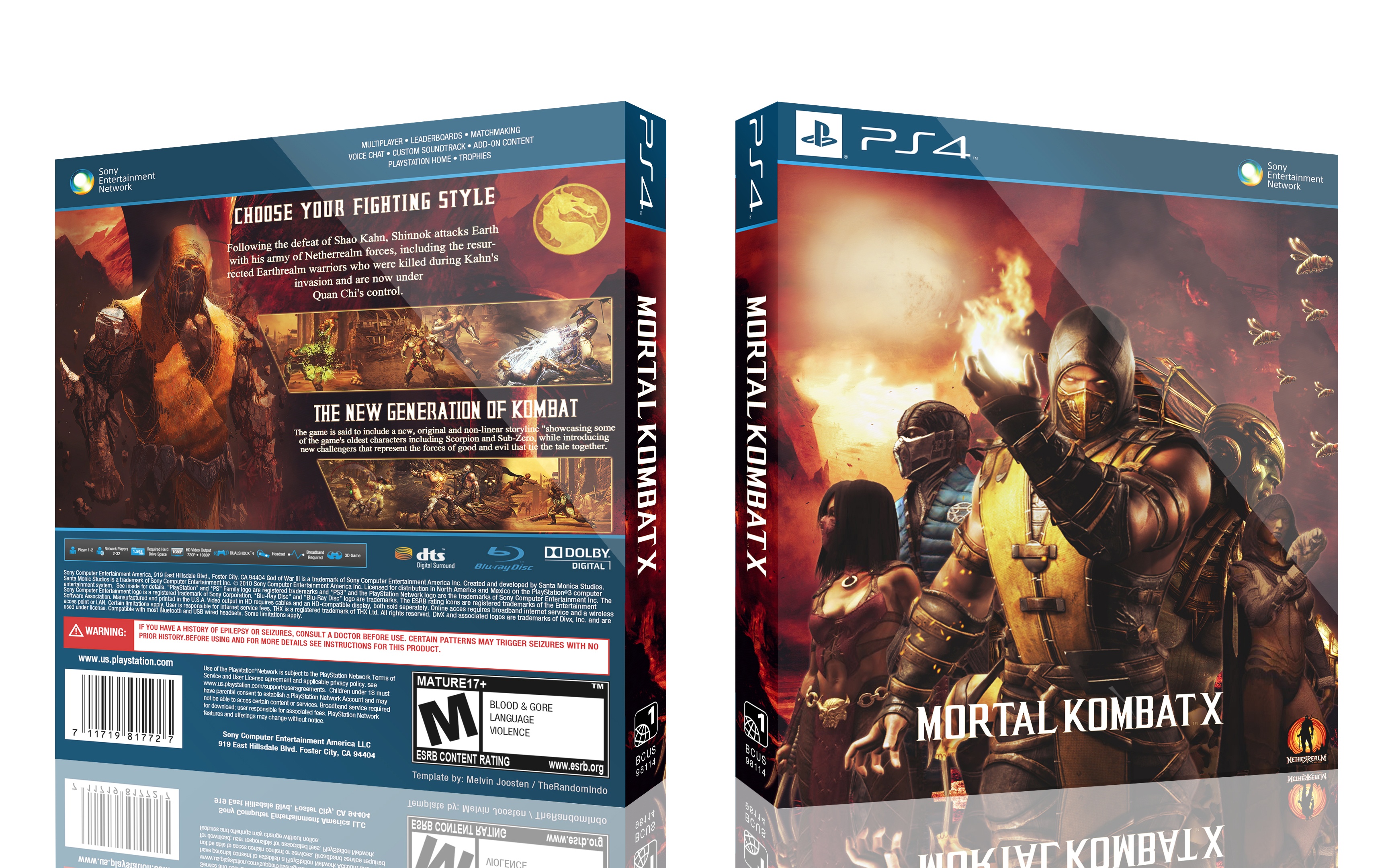 Mortal Kombat X box cover