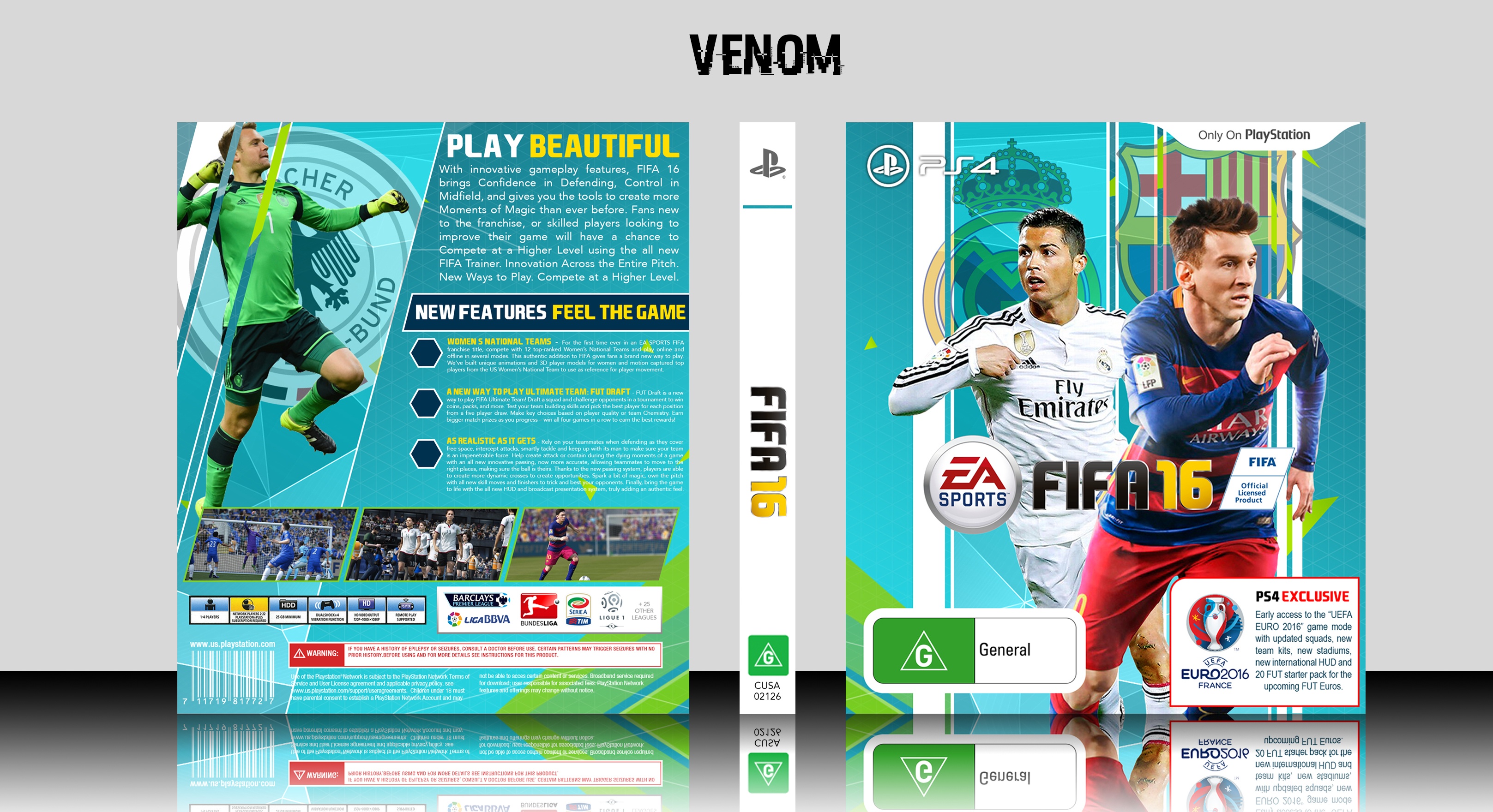 Fifa 16 Playstation 4 Box Art Cover By Venom