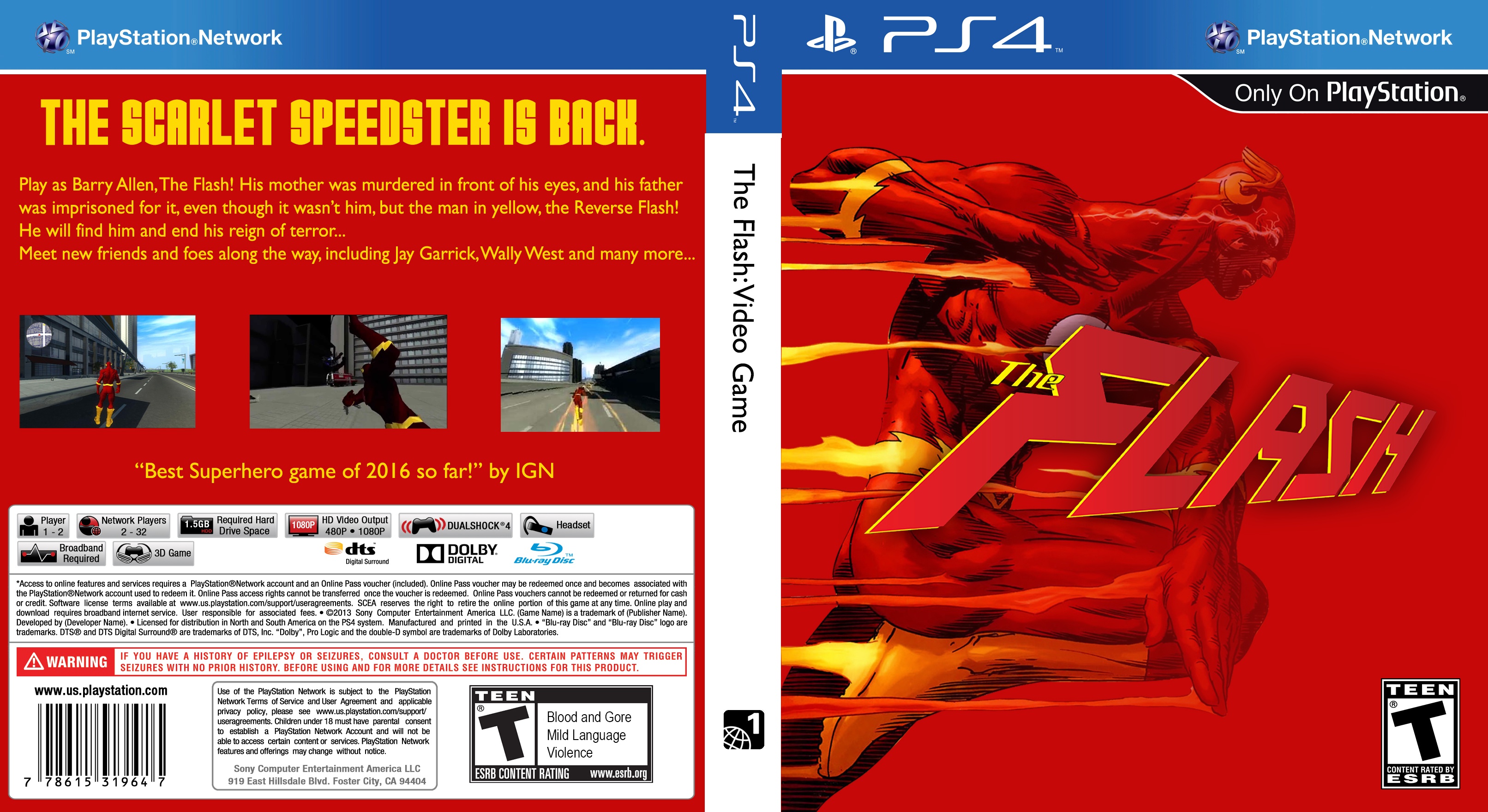 The Flash: Video Game box cover