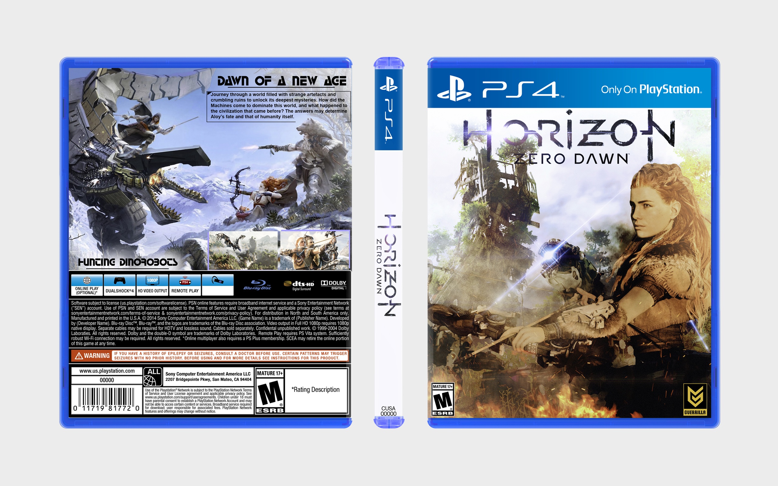 Horizon: Zero Dawn box cover. 
