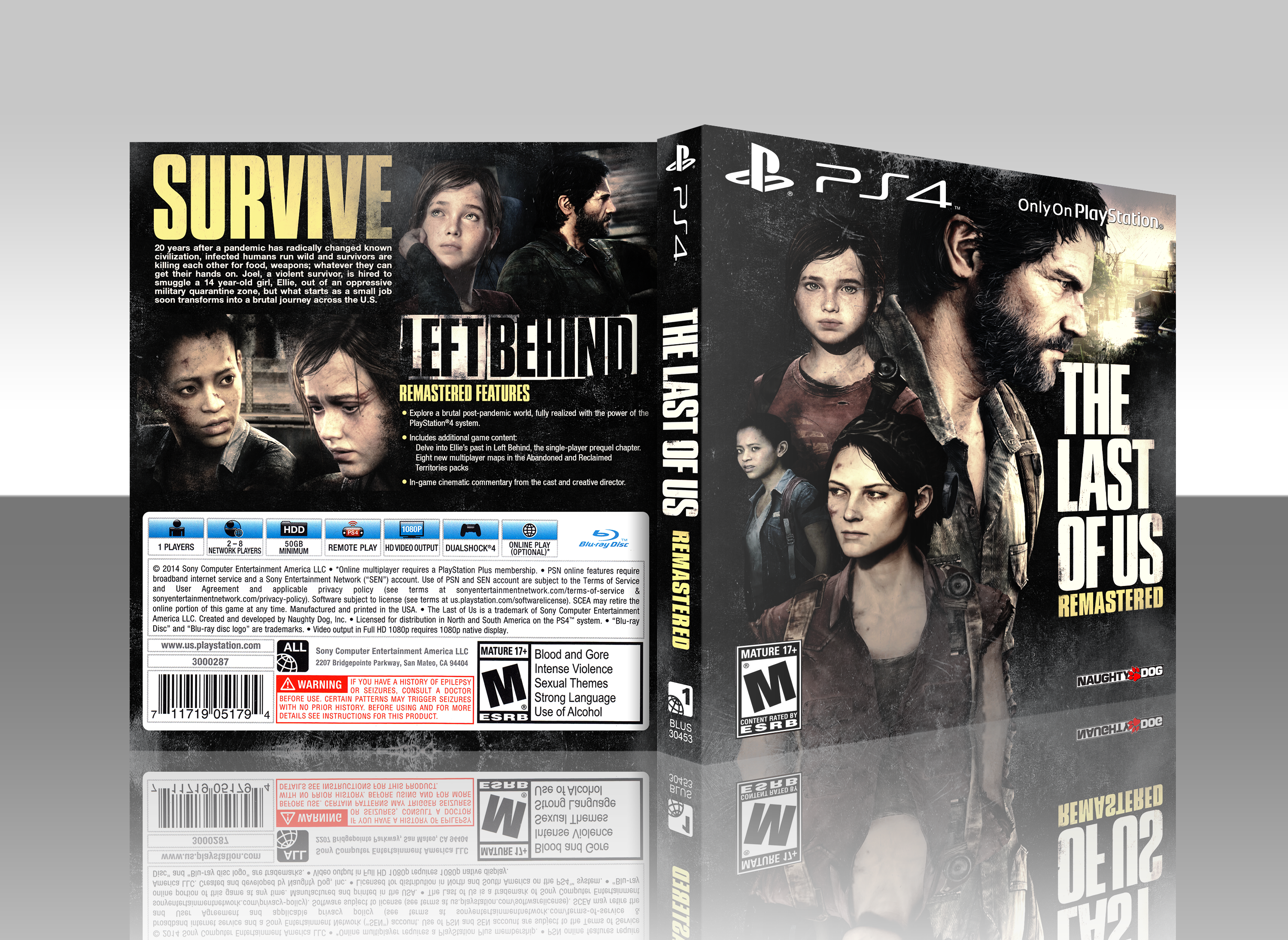 Viewing Full Size The Last Of Us Remastered Box Cover