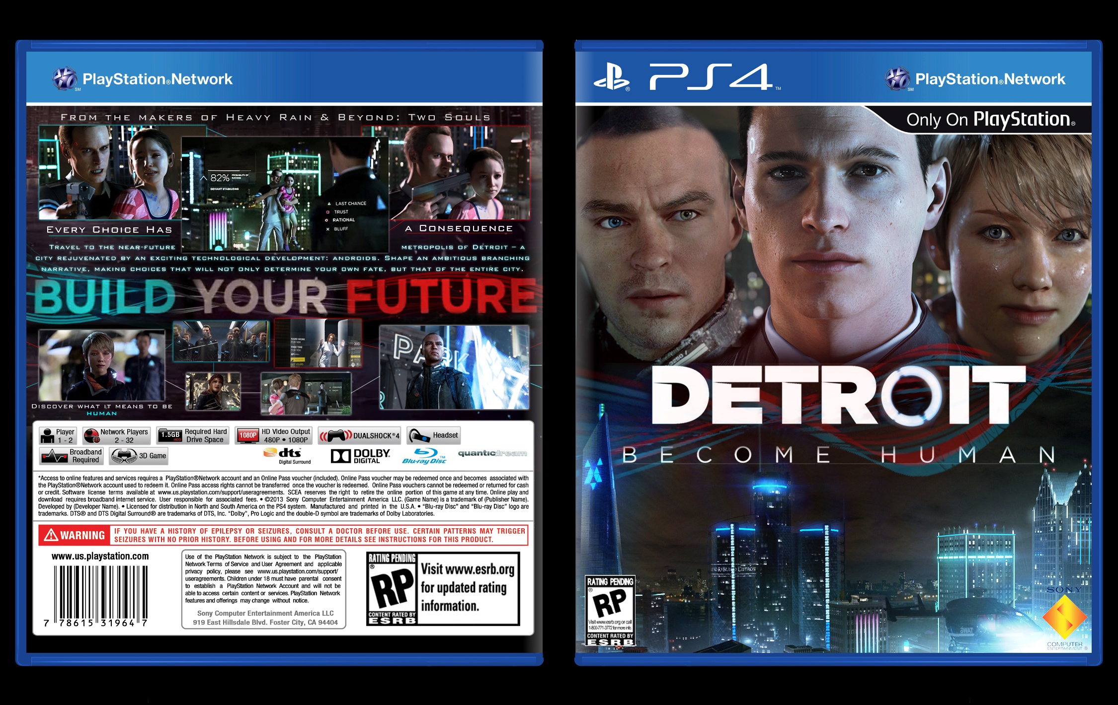 Viewing full size Detroit: Become Human box cover.