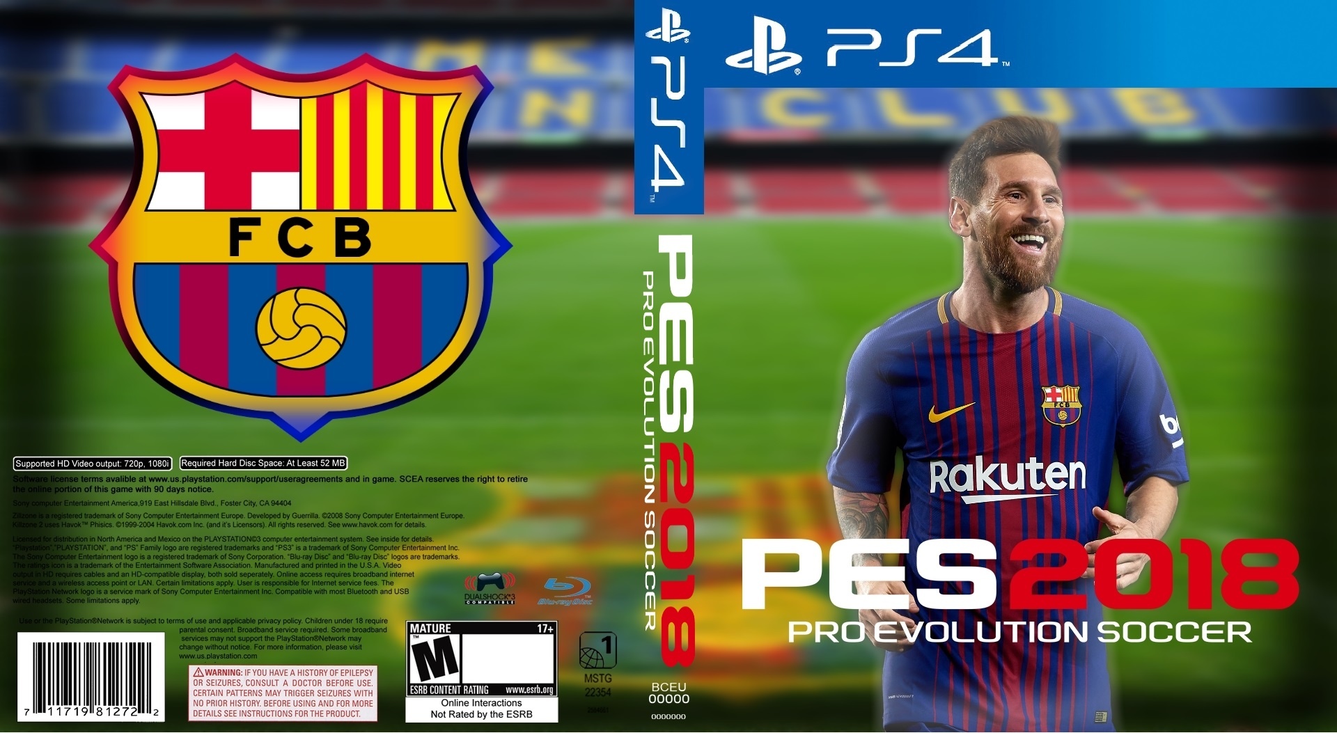 Pro Evolution Soccer 2018 box cover