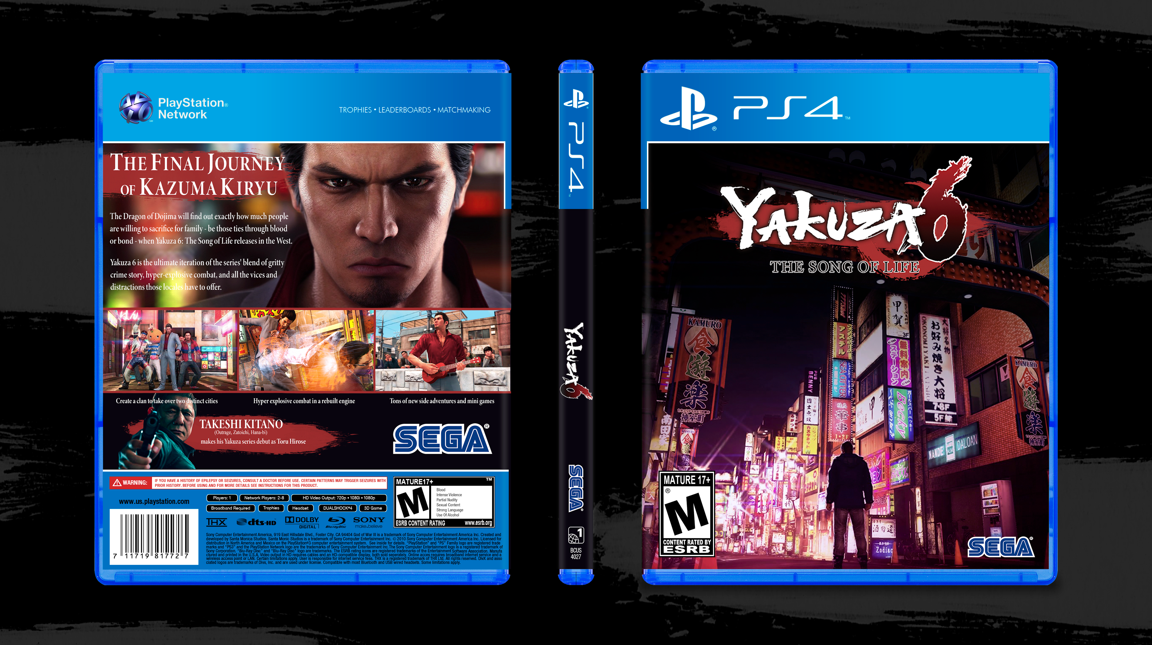 Yakuza 6: The Song of Life PlayStation 4 Box Art Cover by apple_jail