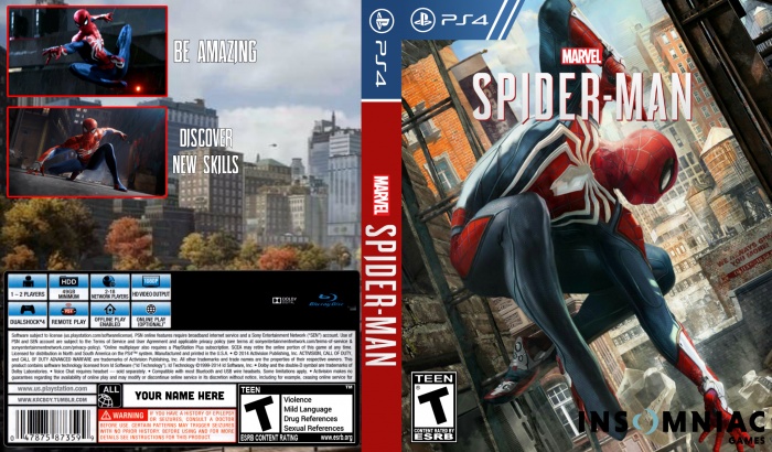 Spider Man PS PlayStation Box Art Cover By Zeenoz