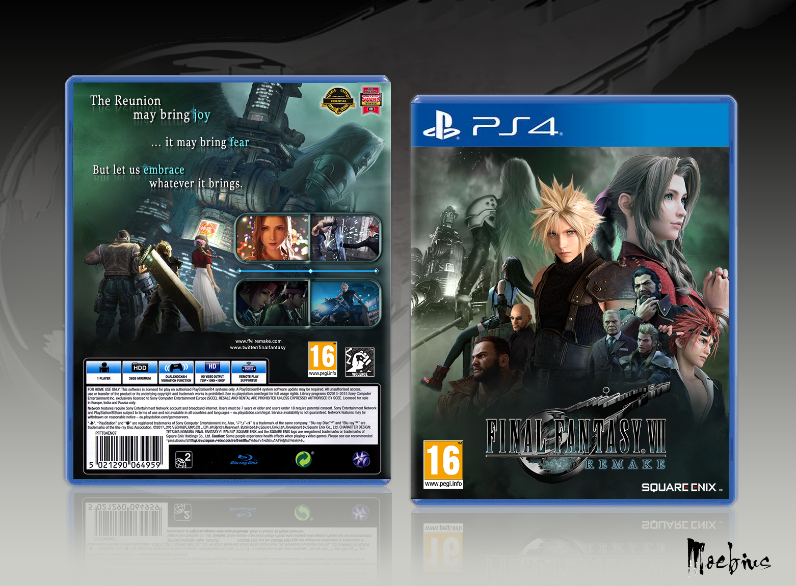 Final Fantasy VII Remake PS4 Custom PS1 Inspired Case 