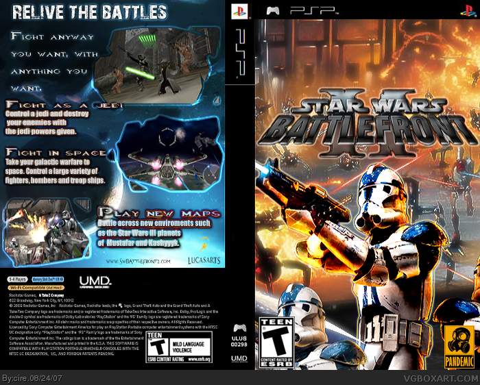 Star Wars Battlefront Ii Psp Box Art Cover By Cire