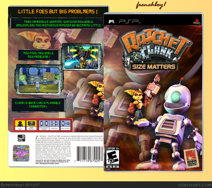 Ratchet & Clank: Size Matters PSP Box Art Cover by frenchboy1