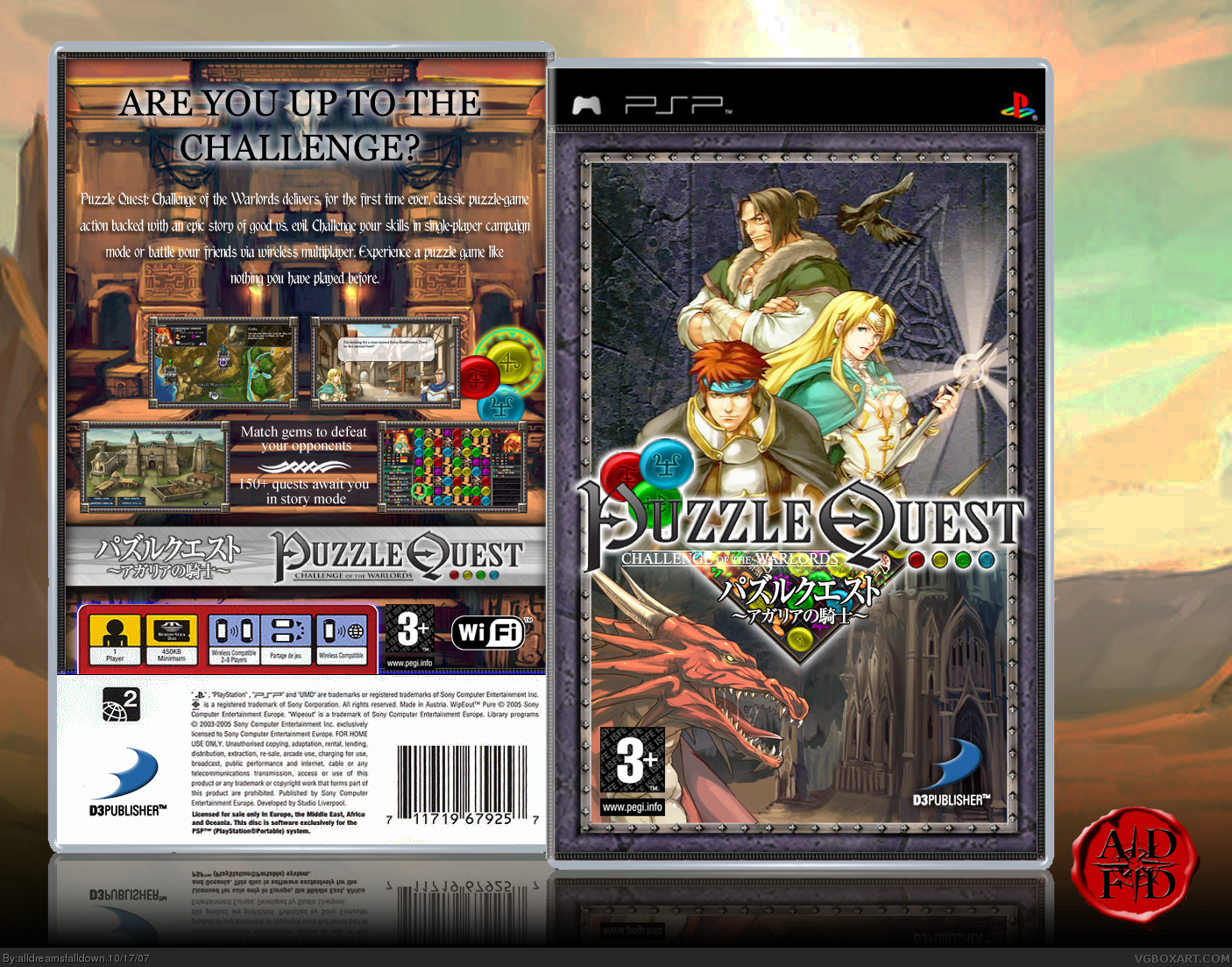 Puzzle Quest: Challenge of the Warlords box cover