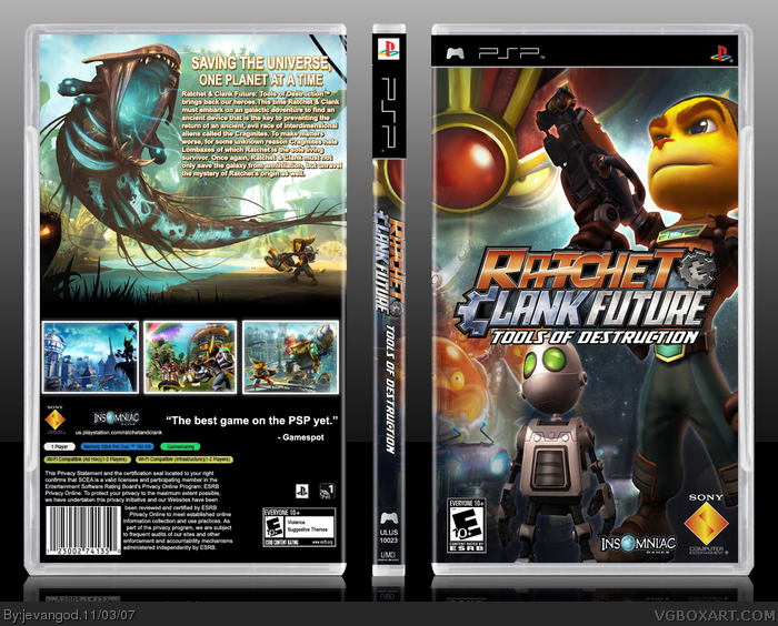 Ratchet & Clank Future: Tools Of Destruction box art cover