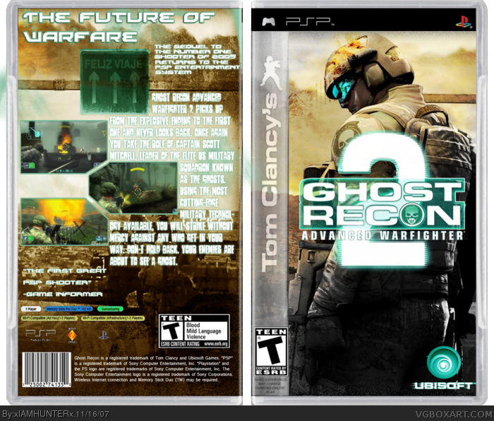 Tom Clancy's Ghost Recon: Advanced Warfighter 2 box art cover