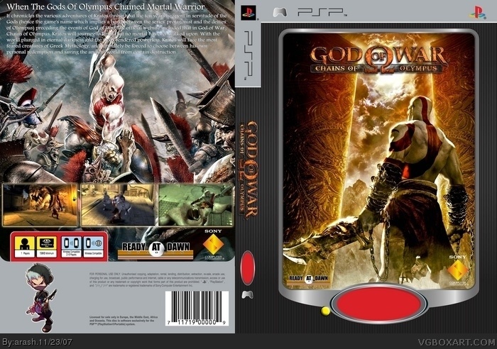 God of War: Chains of Olympus PSP Box Art Cover by arash