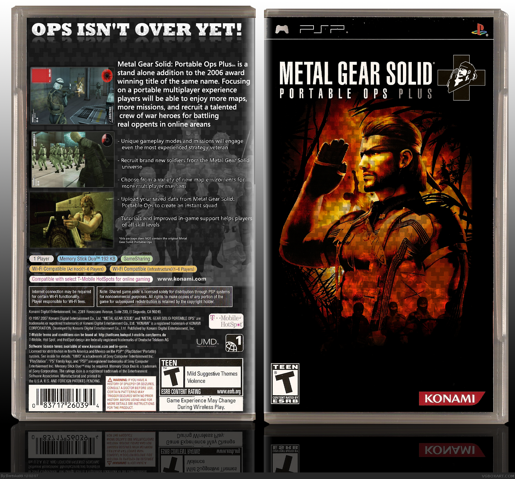 Metal Gear Solid: Portable Ops Plus box cover. 