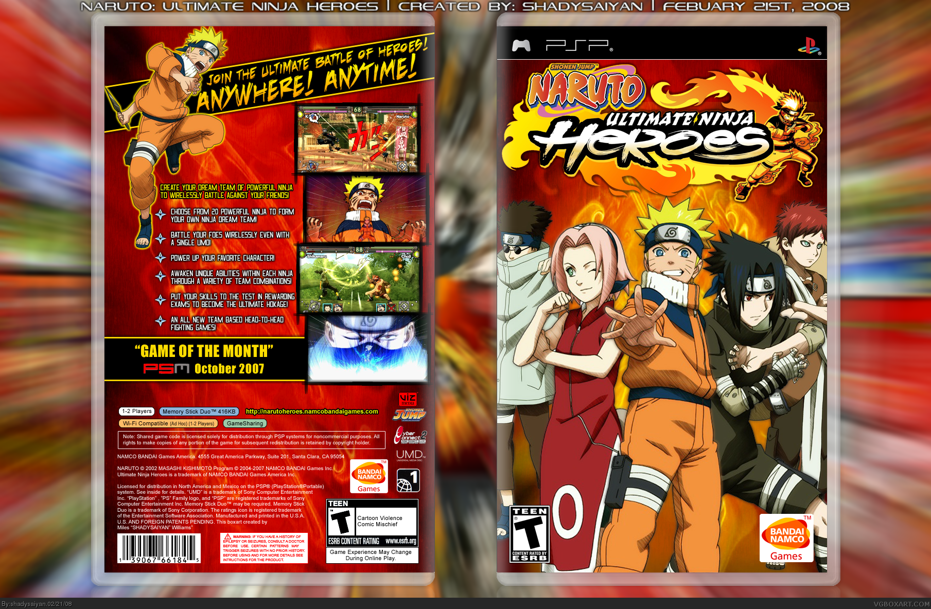 Naruto: Ultimate Ninja Heroes box cover