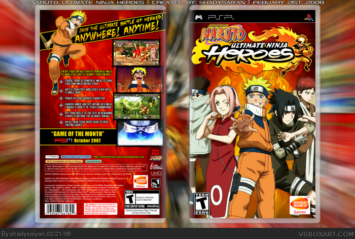 Naruto: Ultimate Ninja Heroes box art cover