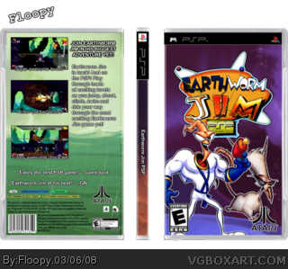 Earthworm Jim PSP box cover