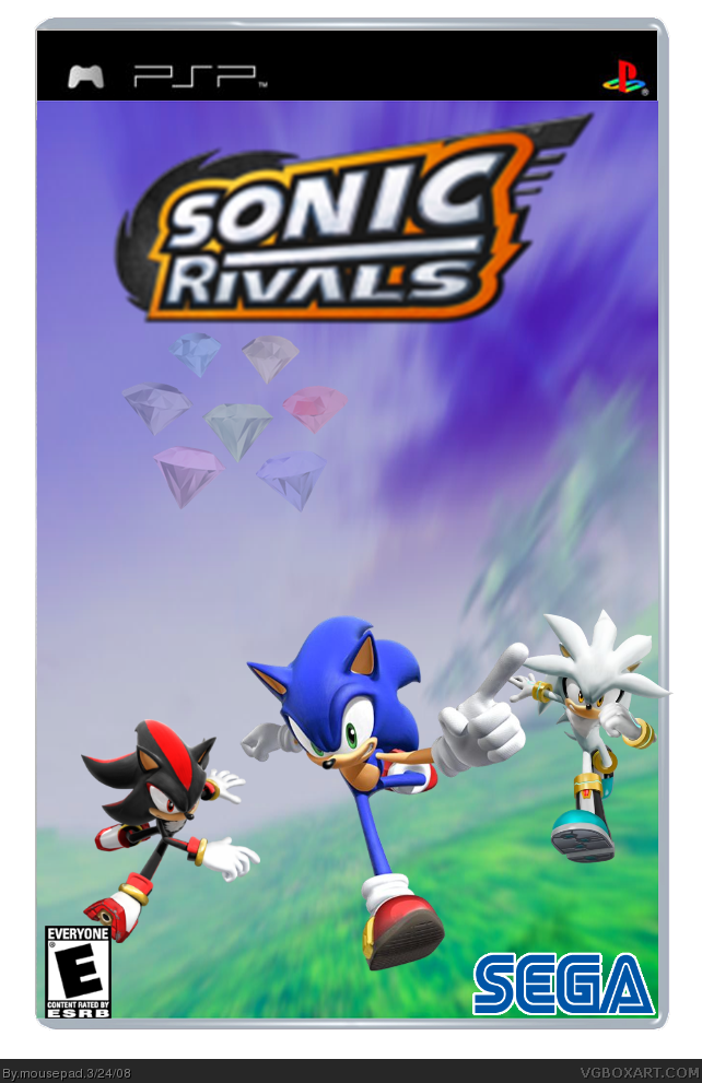 Sonic Rivals PSP Box Art Cover by mousepad