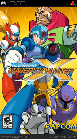 Megaman Maverick Hunter X PSP Box Art Cover by Poop Dawg