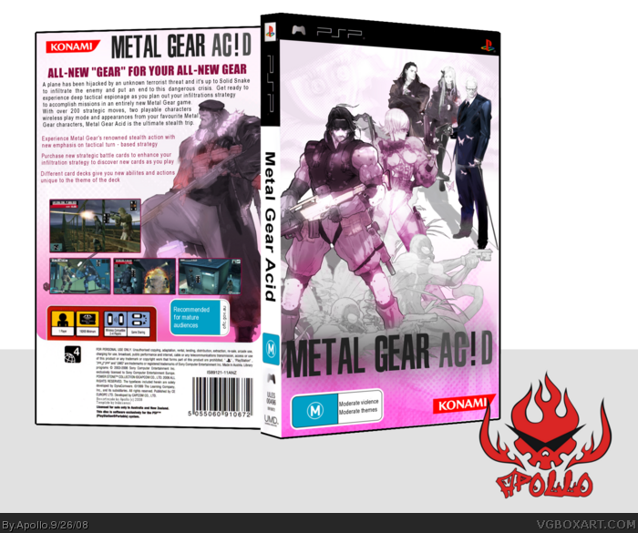 Metal Gear Acid box art cover