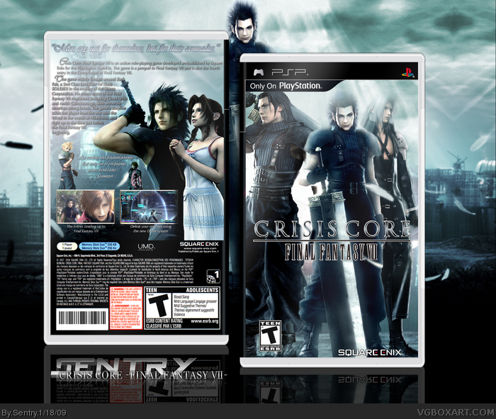 Crisis Core: Final Fantasy VII PSP Box Art Cover by Sentry