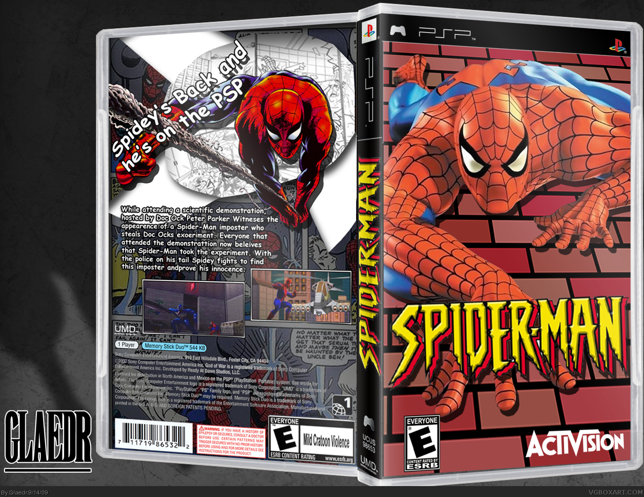 Spiderman box cover. 