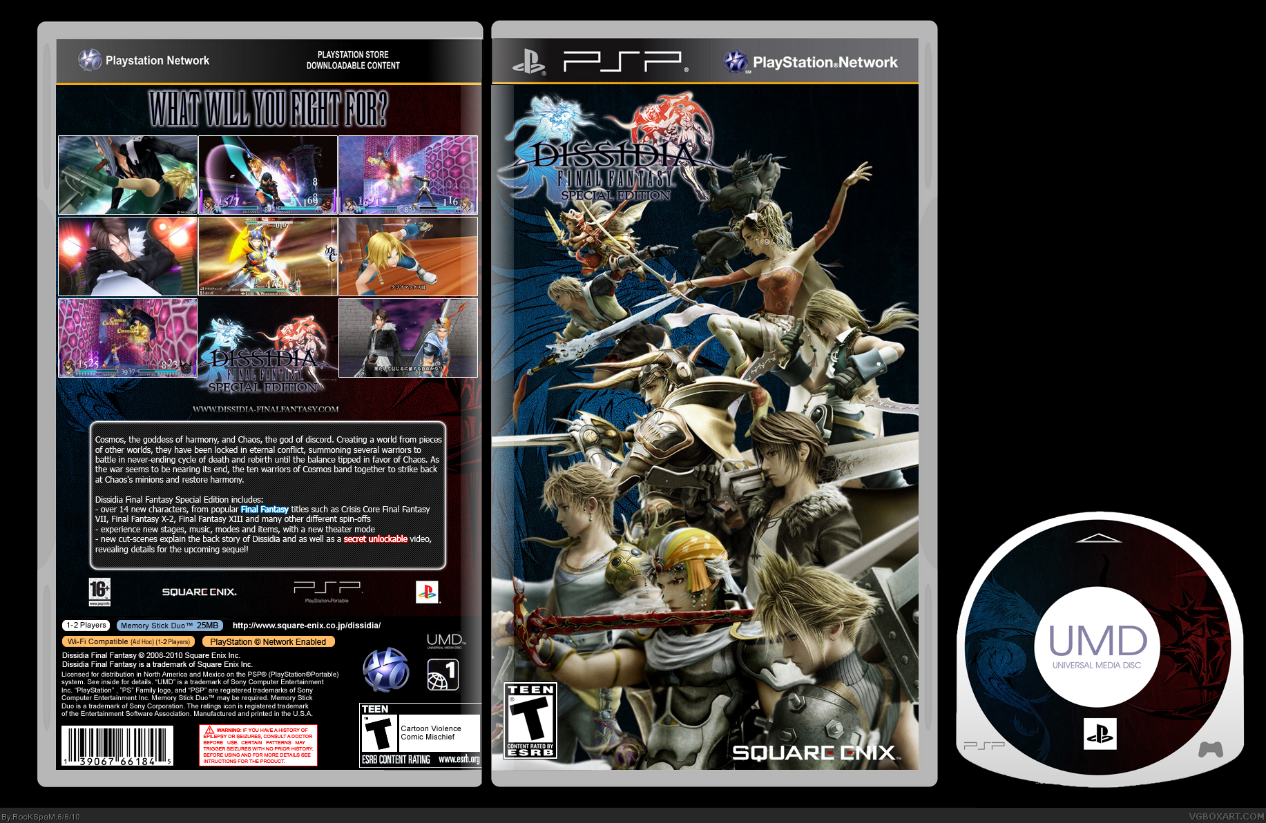 Viewing full size Dissidia: Final Fantasy Special Edition box cover