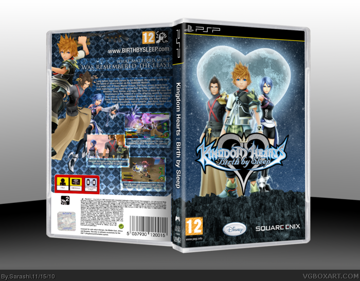 Kingdom Hearts: Birth By Sleep PSP Box Art Cover By Sarashi