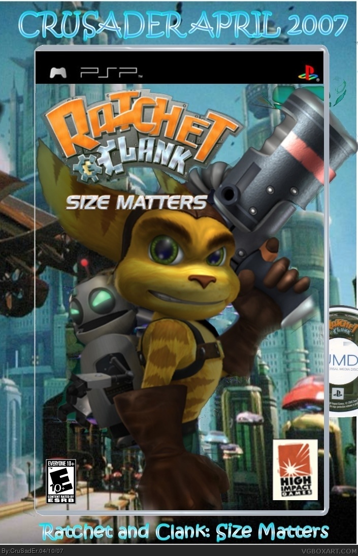 Ratchet Clank Size Matters Psp Box Art Cover By Crusader