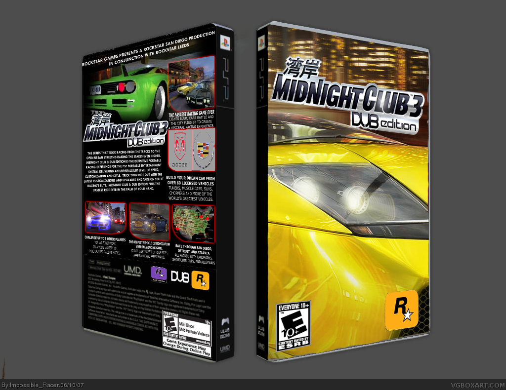 Viewing full size Midnight Club 3: Dub Edition box cover