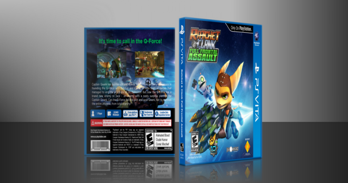 Ratchet Clank Full Frontal Assault Playstation Vita Box Art Cover By Edwardpines
