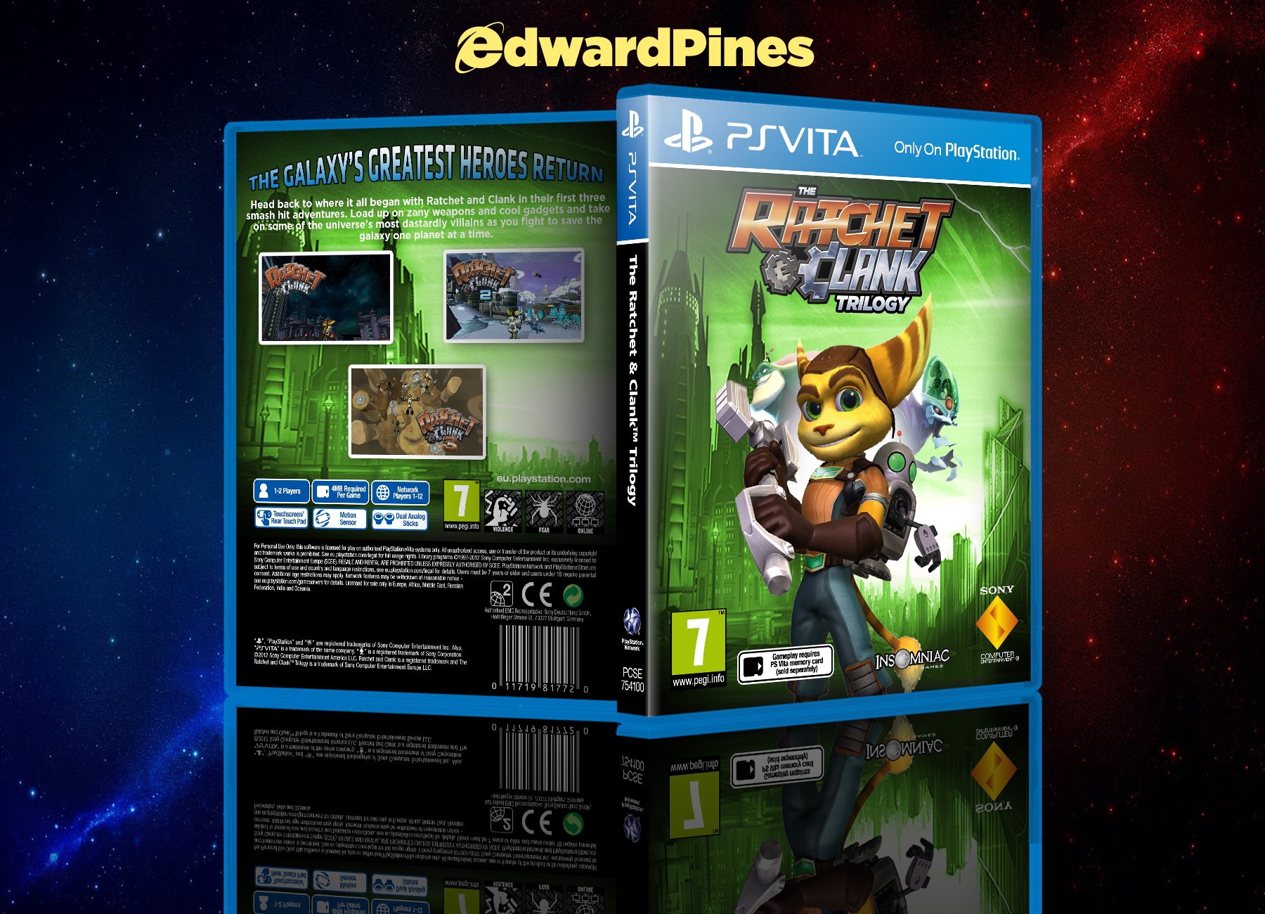 The Ratchet & Clank Trilogy box cover