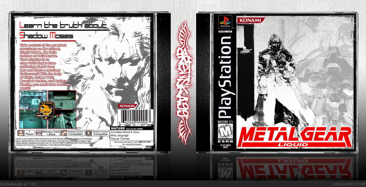 Metal Gear Liquid box cover