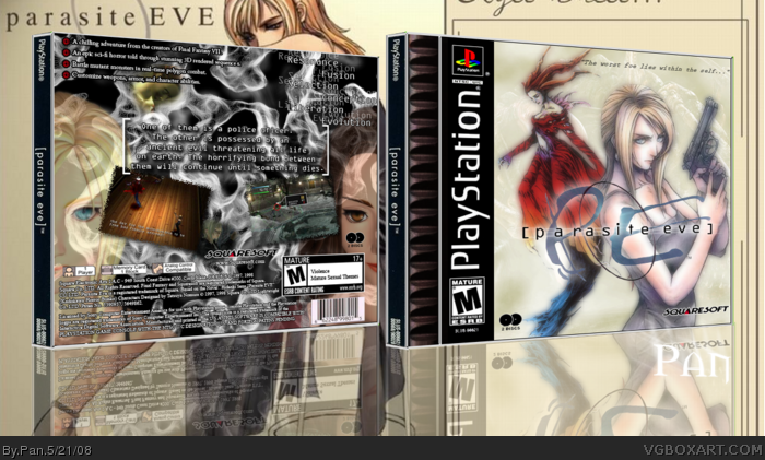 Parasite Eve (1) Sony PlayStation 1 PSX PS1 - Empty Custom Case - Custom  Game Case