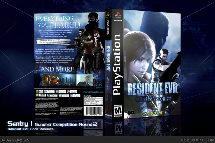 Resident Evil: CODE: Veronica Z PlayStation 3 Box Art Cover by Vic1293