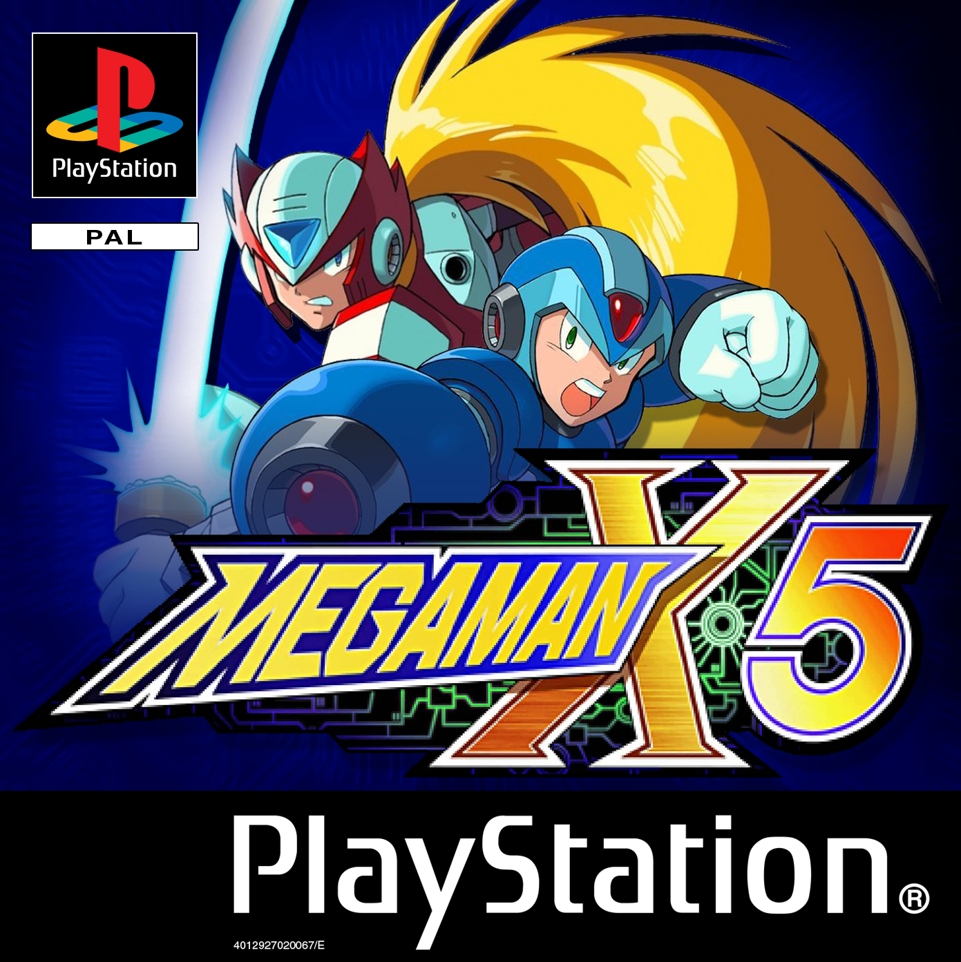 Megaman X5 box art cover. 