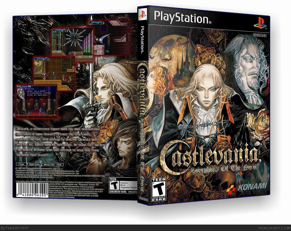 Viewing full size Castlevania: Symphony Of The Night box cover